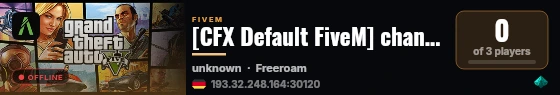 [CFX Default FiveM] change-me live status badge