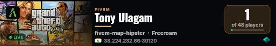 Tony Ulagam live status badge