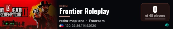 Frontier Roleplay live status badge