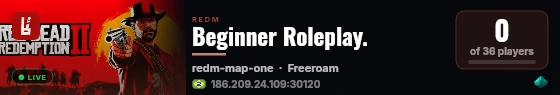 Beginner Roleplay. live status badge