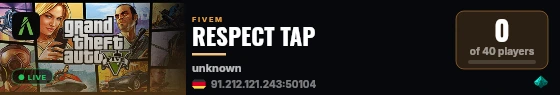 RESPECT TAP  live status badge