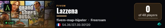 Lazzena live status badge