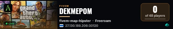 DEKMEPOM live status badge