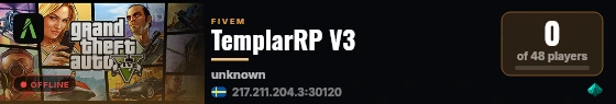 TemplarRP V3 live status badge