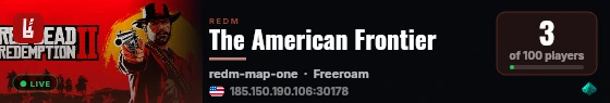 The American Frontier live status badge