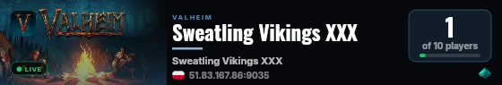 Sweatling Vikings XXX live status badge