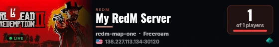 My RedM Server live status badge