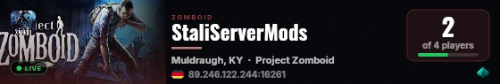 StaliServerMods live status badge
