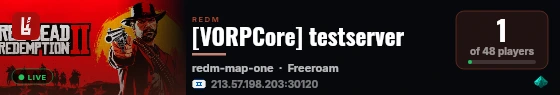 [VORPCore] testserver live status badge