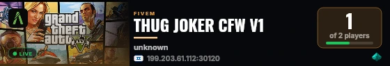 THUG JOKER CFW V1 live status badge