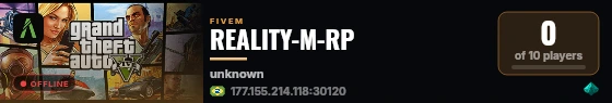 REALITY-M-RP live status badge