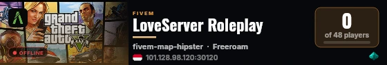 LoveServer Roleplay live status badge