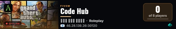 Code Hub live status badge