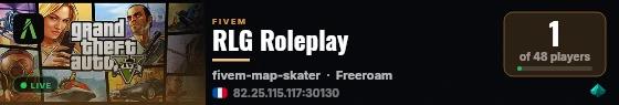 RLG Roleplay live status badge
