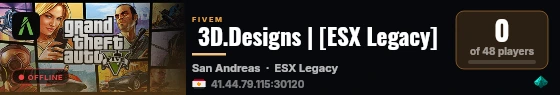  3D.Designs | [ESX Legacy] live status badge