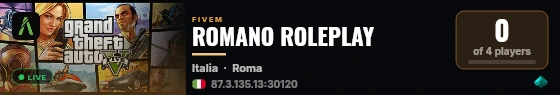 ROMANO ROLEPLAY live status badge