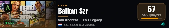 Balkan Szr live status badge