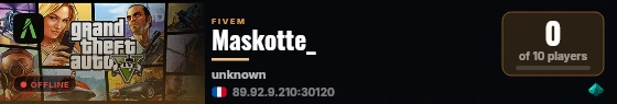 Maskotte_ live status badge