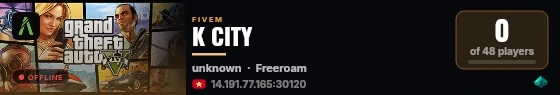 K CITY live status badge