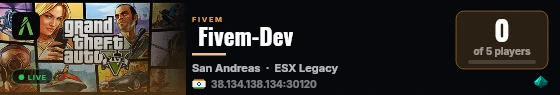  Fivem-Dev live status badge