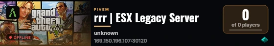 rrr | ESX Legacy Server live status badge