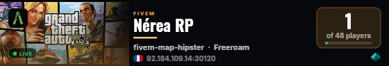 Nérea RP live status badge