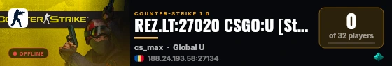 REZ.LT:27020 CSGO:U [StatTrak, NameTag, Kontraktai] live status badge