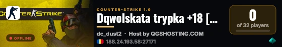 Dqwolskata trypka +18 [Dust II Only] live status badge