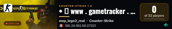 • 🟠 www . gametracker . ge 🟠 • live status badge