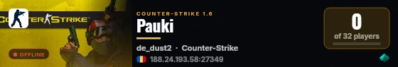 Pauki live status badge