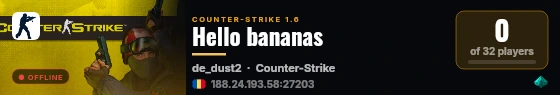 Hello bananas live status badge