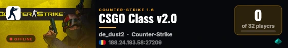 CSGO Class v2.0 live status badge