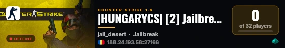 |HUNGARYCS| [2] Jailbreak [HUN] @ hungarycs.hu live status badge