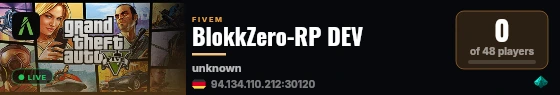 BlokkZero-RP DEV live status badge