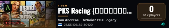 PKS Racing (เพชรเกษม) เซิฟเทส live status badge
