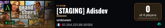 [STAGING] Adisdev live status badge