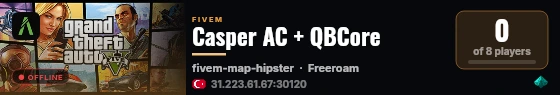 Casper AC + QBCore live status badge
