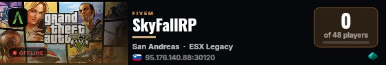 SkyFallRP live status badge