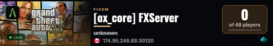 [ox_core] FXServer live status badge