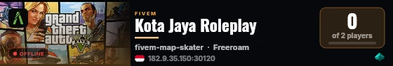 Kota Jaya Roleplay live status badge