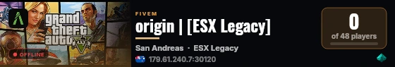 origin | [ESX Legacy] live status badge