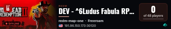 DEV - ^6Ludus Fabula RP JDR - WL^0 live status badge