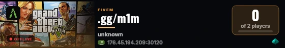 .gg/m1m live status badge