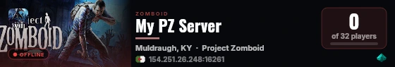 My PZ Server live status badge