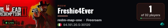 FXServer, but unconfigured live status badge