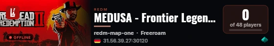 MEDUSA - Frontier Legends live status badge