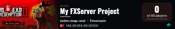 My FXServer Project live status badge
