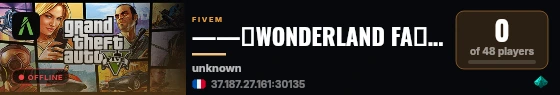 ——☆WONDERLAND FA☆—— live status badge