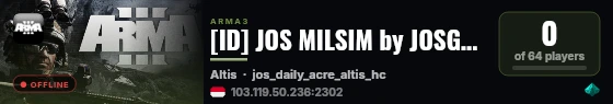 [ID] JOS MILSIM by JOSGC.com live status badge