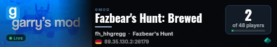 Fazbear's Hunt: Brewed live status badge